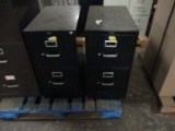 A Lot Of 2 - 2 Drawer File Cabinets - Black