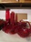 (9) ruby red dishes