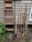 Werner 5' wood step ladder and garden tools