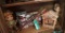 Figurines, mug, and bird house