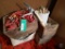12 gauge shotgun shells and reloading tools, ammo box is empty