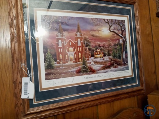"A Moment in Time" by St. Nicholas framed print with doodles on matting