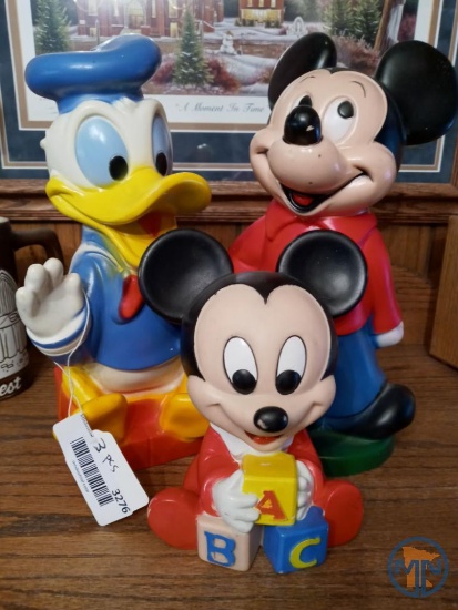 Disney's Donald duck, Mickey Mouse Club, and baby Mickey Mouse toys