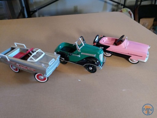 (3) Hallmark Kiddie Car Classics model pedal cars: