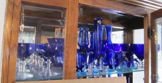 Cobalt blue glassware: