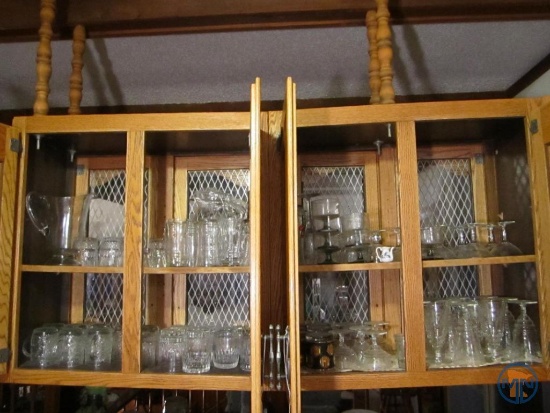 Clear glass dishes, glassware, stemware