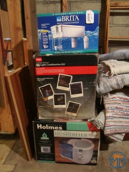 Humidifier, Toro garden lights, Brita water filtration pitcher