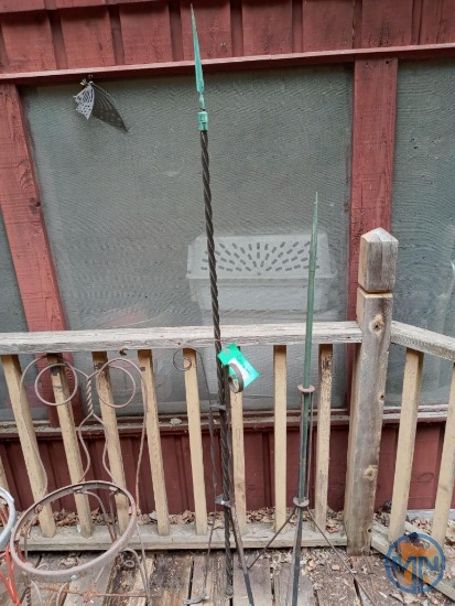 (2) Lightning rods