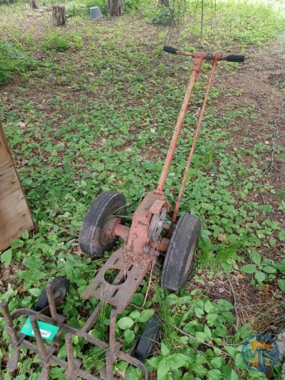 Eshelman Tractor frame with front mount cultivator