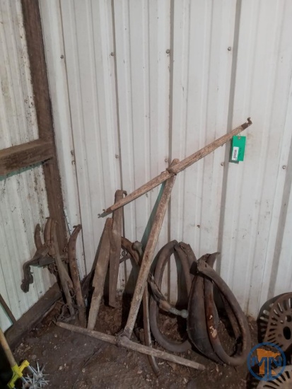 Horse collars, eveners, and hames
