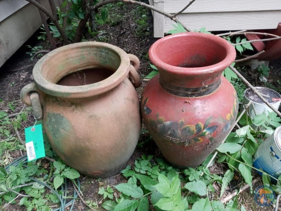 Terracotta planter and other planter