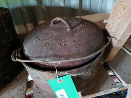 Wagner Ware No. 10 drip drop dutch oven roaster, rusty