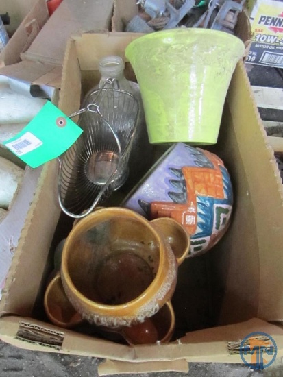 Planters and glass jug