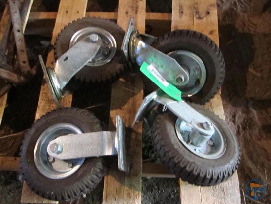 (4) 2.50-4 pneumatic caster wheels