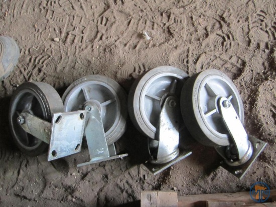 (4) 8x2 Colson rubber caster wheels and other casters