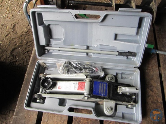 Pro-Lift 4000 lb hydraulic floor jack and 250 psi 12v air compressor with case