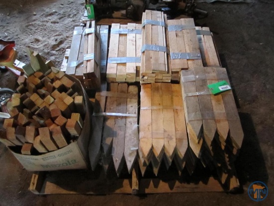 Wood garden stake material