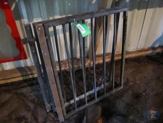 (2) hinged iron gates
