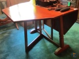 Wood drop leaf table, 53-1/2