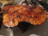Wood burl end table
