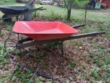 Wheelbarrow on steel wheel