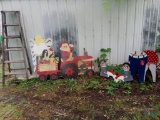 Wood step ladder, Christmas and garden wood decorations