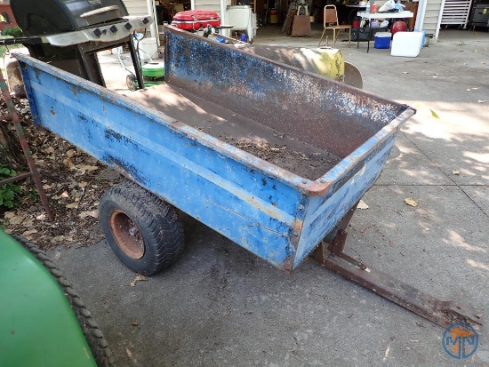 Single axle lawn/garden dump trailer