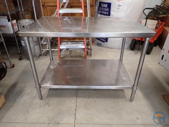 Stainless steel table with under shelf