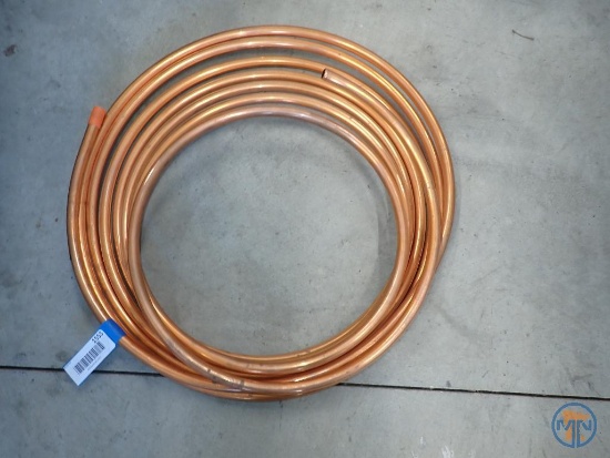 1/2" OD flexible copper tubing, unused, weight: 5lb 2oz