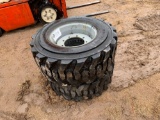 (2) Skid Loader Tires & Rims