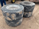 Set of (4) Super Single Tires & Rims
