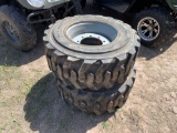 (2) Skid Loader Tires & Rims