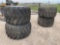 Set of 4 600/40-22.5 tires.