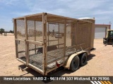 Tandem Axle Trailer with Portable Toilet
