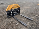 NEW/UNUSED 2023 Wolverine Skid Steer Pallet Fork Hydraulic Adjustable