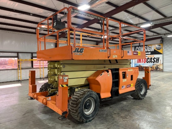 2014 JLG 4394RT 43 Foot Rough Terrain Scissor Lift With Outriggers