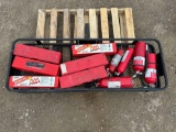 Pallet of Miscellaneous Fire Extinguishers and DOT Approved Safety Triangles