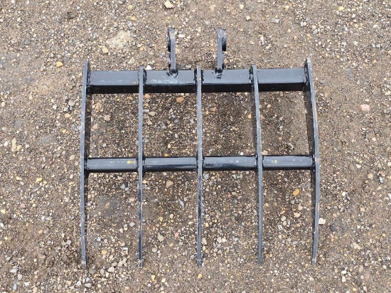 19 In Mini Excavator Rake Attachment
