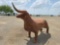 Handcrafted Metal Bull Grill
