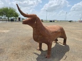 Handcrafted Metal Bull Grill