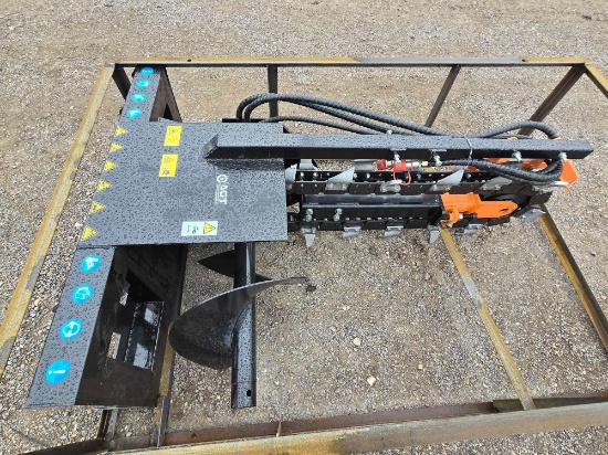 NEW/UNUSED 2024 Mower King ECSSCT72 Hydraulic Trencher Skid Steer Attachment