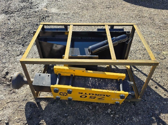 NEW/UNUSED 2024 Agrotk PD750-PZ Skid Steer Hyd Post Driver