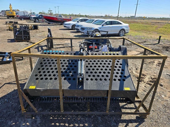 NEW/UNUSED 2024 Topcat...72 In Skid Steer Loader Landscape Rake Rock Attachment