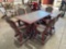 39 In x 6 Ft Counter Height Patio Table w/ 6 Fan Back Counter height Patio Chairs