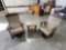 (2) Plain Back Swivels with Square End Table