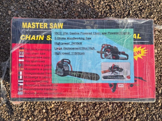 NEW/UNUSED 55CC 20 IN...Gasoline Powered Chainsaw