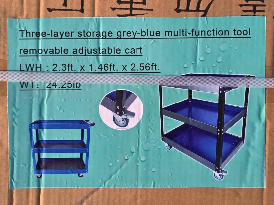 NEW/UNUSED Three Layer Storage Multi-function Tool Cart