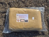 Qty (2) Yellow Outdoor Patio Fabric Screen Cover Sunscreen Net