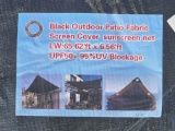 NEW/UNUSED Qty (2) 65.62 FT X 6.56 FT Black Outdoor Patio Fabric Screen Covers Sunscreen Nets