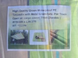 NEW/UNUSED High-Quality Green Waterproof PE Tarpaulin with Metal Grommets